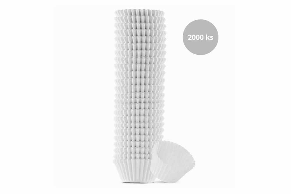 MAXI - Papierové košíčky biele - 2000ks