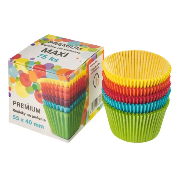 MAXI - Papierové košíčky farebné 24x