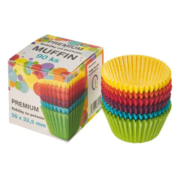 MUFFIN - Papierové košíčky farebné 24x