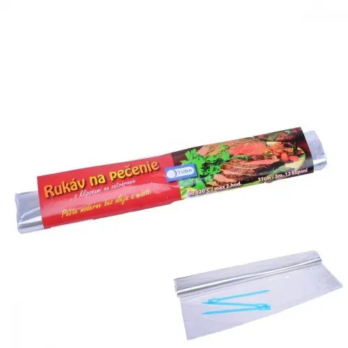 Rukáv na pečenie s klipsňami na zatváranie