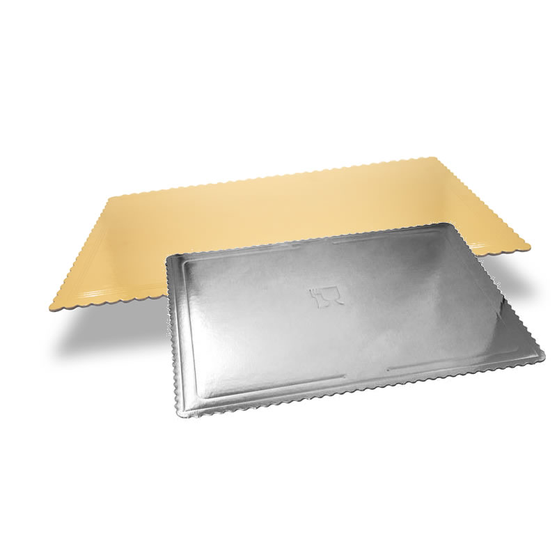 Obojstranný podnos 30 x 40cm zlato-strieborný