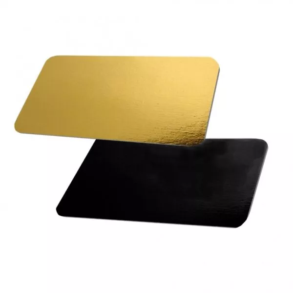 Hladký obojstranný podnos 21x29 cm zlato-čierny