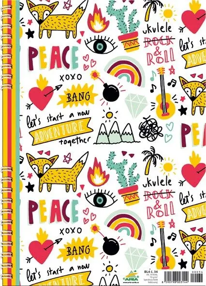 Blok linajkový - A4 č.34