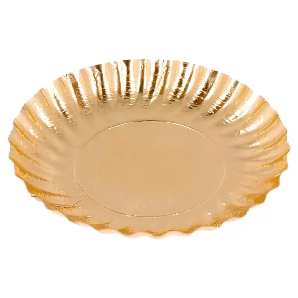 Zlatá tácka 8 cm s okrajom