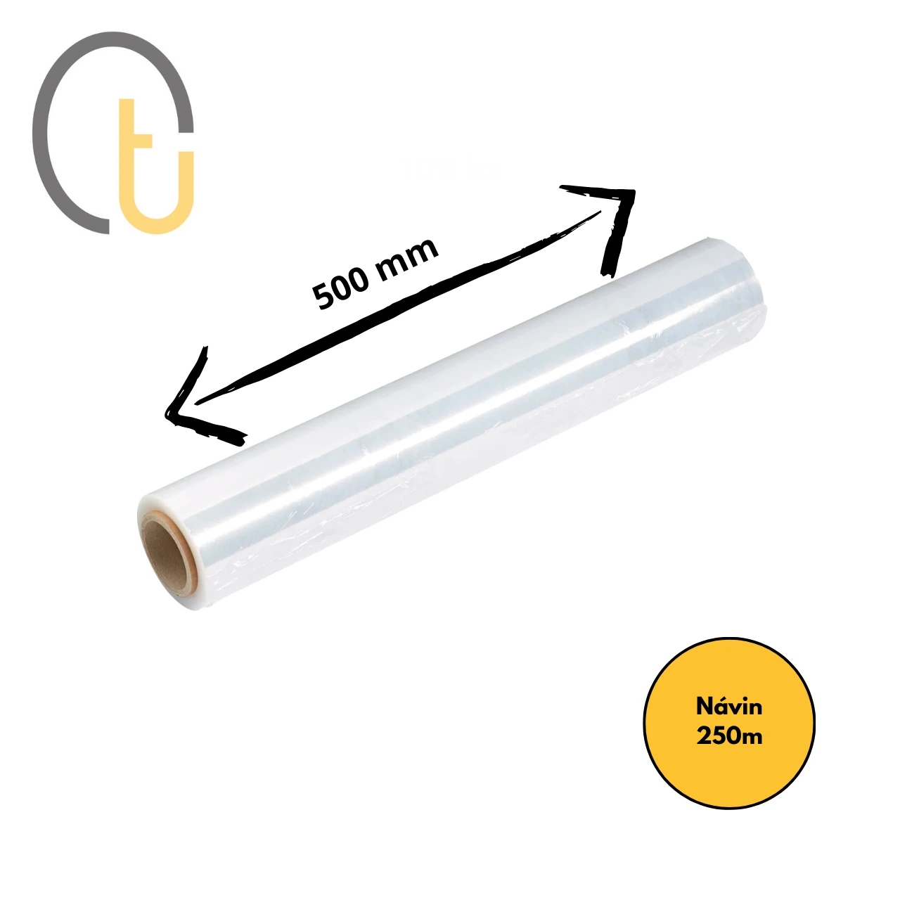 Stretch fólia transparentná 500mm, 250m