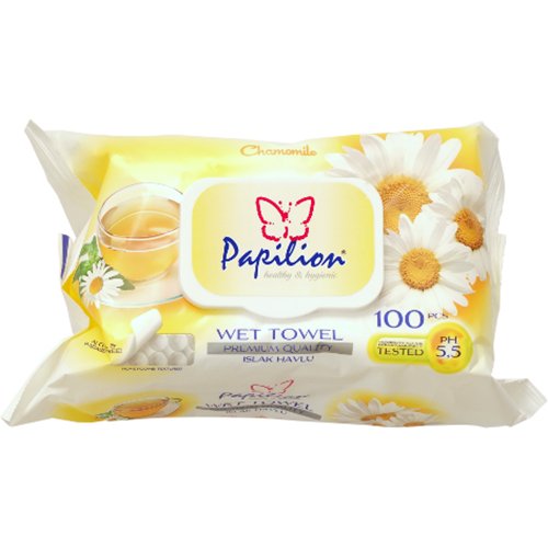 Vlhč.utierky Papilion 100ks kamilky