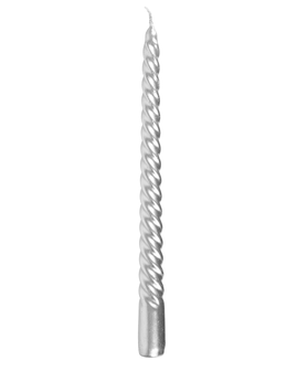 Sviečka špirála 25cm bal.2ks strieborná