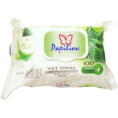 Vlhč.utierky Papilion 100ks aloe