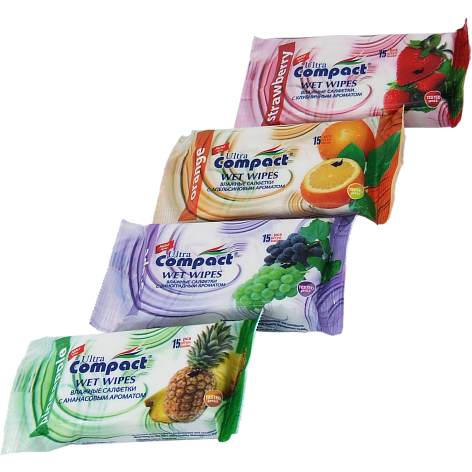 Vlhčené utierky FM 15ks Fruit