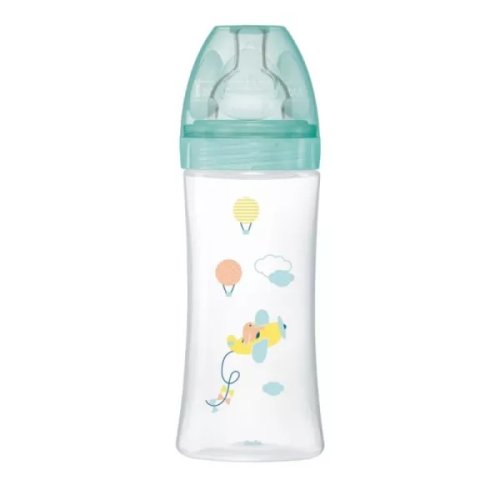 Kojenecká fľaša plastová 250ml + cumeľ