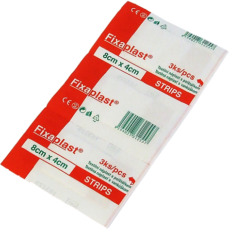 Fixaplast náplasť b.3ks 8cmx4cm