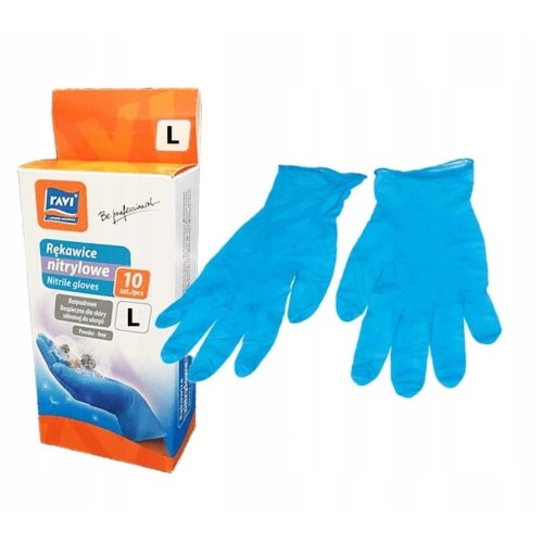 Rukavice nitrilové bal.10ks č.L